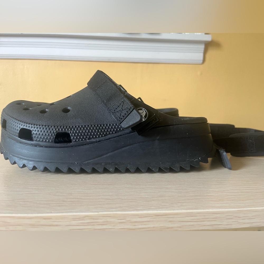 CROCS Black Platform Hiker.